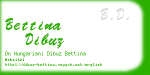 bettina dibuz business card